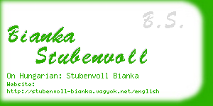 bianka stubenvoll business card